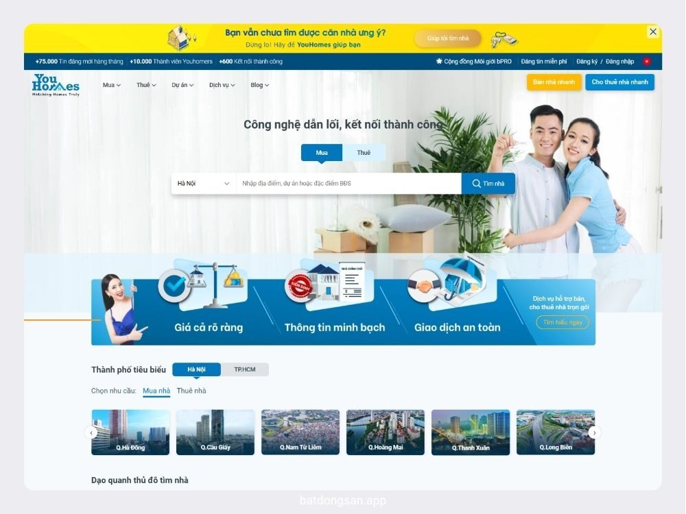 YouHomes – Nền tảng proptect hàng đầu Việt Nam